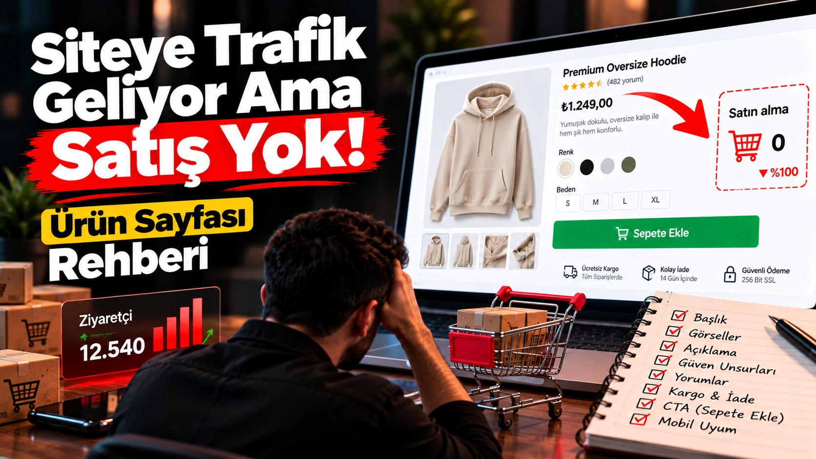Siteye Trafik Geliyor Ama Satış Yok: Ürün Sayfası Rehberi